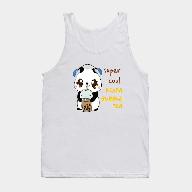 Super cool PENDA bubble tea Tank Top by Color by EM